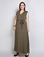 cheap Plus Size Maxi Dresses-Women&#039;s Swing Dress Maxi long Dress Black Pink Army Green Brown Sleeveless Solid Colored Leopard V Neck L XL XXL 3XL 4XL 5XL 6XL 7XL / Plus Size / Plus Size