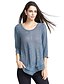 cheap Women&#039;s T-shirts-Women&#039;s Casual T-shirt - Solid Colored Lace / Spring / Fall