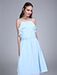 זול שמלות נשף-גזרת A שמלה סיום לימודים באורך  הברך ללא שרוולים רצועות ספגטי שיפון עם קפלים 2023
