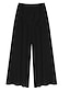 رخيصةأون سراويل تحتية قصيرة للنساء-نسائي ساق عريضه بنطلون وسط كاجوال مناسب للبس اليومي قابل للبسط لون سادة أسود XL / تشينوز