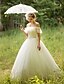 cheap Wedding Dresses-Ball Gown Wedding Dresses Off Shoulder Floor Length Tulle Short Sleeves Sparkle &amp; Shine with Beading Sequin Appliques 2020