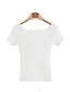 preiswerte T-Shirts für Damen-Damen T-shirt Solide Oberteile Baumwolle Bateau Weiß Schwarz Rote / Ausgehen