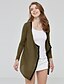cheap Women&#039;s Blouses &amp; Shirts-Women&#039;s Coat,Solid Long Sleeve Spring / Summer / Fall Pink / Beige / Black / Brown / Green Polyester Thin