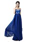cheap Evening Dresses-A-Line Sweetheart Neckline Floor Length Chiffon / Lace Lace Up Formal Evening Dress with Appliques by