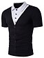 cheap Classic Polo-Men&#039;s Golf Shirt Color Block Collar Shirt Collar White Black Light gray Red Navy Blue Short Sleeve Daily Tops Streetwear