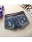 abordables Pantalons Femme-Femme Mince Jeans Short Pantalon Sortie Micro-élastique Couleur Pleine Taille Normale Bleu S M L XL XXL