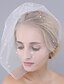 cheap Wedding Veils-One-tier Cut Edge / Birthday Wedding Veil Blusher Veils / Birdcage Veils with Pearl Tulle