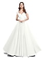 preiswerte Der Hochzeitsladen-A-Linie Boden-Länge Jersey Brautjungfernkleid mit Überkreuzte Rüschen / Plissee