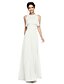 cheap Bridesmaid Dresses-A-Line Strapless Floor Length Chiffon Bridesmaid Dress with Sash / Ribbon by LAN TING BRIDE®
