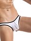 baratos Moda Íntima Exótica para Homem-Homens Estilo Cueca 1 PC Roupa de baixo Estilo Moderno Retalhos Cintura Baixa Normal Sexy Branco Preto Azul S M L / Magro