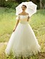 cheap Wedding Dresses-Ball Gown Wedding Dresses Off Shoulder Floor Length Tulle Short Sleeves Sparkle &amp; Shine with Beading Sequin Appliques 2020