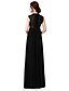 cheap Evening Dresses-A-Line See Through Formal Evening Dress Halter Neck Sleeveless Floor Length Chiffon Lace with Embroidery 2021