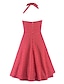 levne Vintage šaty-Dámské Vintage Bavlna Kalhoty - Puntíky Červená Rubínově červená / Mini / Lodičkový