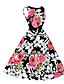 cheap Women&#039;s Dresses-Women&#039;s Floral Plus Size Daily Holiday Vintage Street chic Swing Dress - Floral Summer Black S M L XL