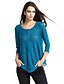 cheap Women&#039;s T-shirts-Women&#039;s Casual T-shirt - Solid Colored Lace / Spring / Fall