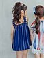 levne Dívčí oblečení-Girls &#039; Bez rukávů S proužky Mříž 3D tištěná grafika Šaty Proužky Bavlna Šaty Léto