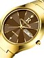 voordelige Luxe horloges-Voor heren Polshorloge Kwarts Amulet Kalender Analoog Zwart Goud Zilver