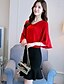 cheap Plus Size Tops-Women&#039;s Blouse Solid Colored V Neck Red White Daily Going out Clothing Apparel Cotton Boho / Summer