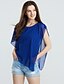 cheap Women&#039;s Blouses &amp; Shirts-Women&#039;s Casual Batwing Sleeve Blouse - Solid Colored Layered Boat Neck Yellow L / Summer / Ruffle