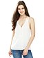 Χαμηλού Κόστους Γυναικείες Μπλούζες &amp; Πουκάμισα-Γυναικεία Μπλούζα Παραλία Μπόχο Μονόχρωμο Λαιμόκοψη V Λευκό M / Εξώπλατο