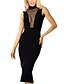 cheap Women&#039;s Dresses-Women&#039;s Club Bodycon Dress - Patchwork Mesh / Split Crew Neck