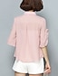 preiswerte Blusen und Hemden für Damen-Damen Solide / Patchwork - Street Schick Bluse, Peter Pan-Kragen Rüsche / Stilvoll / Patchwork / Chiffon