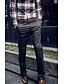 お買い得  チノパン-男性用 スーツ スリム ビジネス ズボン 純色 ソリッド 全長 ワーク 週末 ベーシック スリム ブラック ダックグレー マイクロエラスティック / プラスサイズ