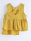 preiswerte Mode für Mädchen-Mädchen Bluse Punkt Baumwolle Sommer Ärmellos Gelb