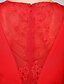 billige Fest kjoler-havfrue / trompet elegant gallakjole formel aftenkjole juvelhals ærmeløs gulvlængde chiffon blonder med blonder