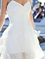 Χαμηλού Κόστους Νυφικά Φορέματα-Παραλία / Προορισμός Φορεματα για γαμο Γραμμή Α Λαιμόκοψη V Λεπτές Τιράντες Ουρά μέτριου μήκους Σιφόν Νυφικά φορέματα Με Χιαστί 2023