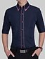 baratos Camisas para Homem-Homens Tamanhos Grandes Camisa Social - Festa / Aniversário / Escritório / Carreira Boho / Temática Asiática Estilo Formal / Estilo