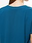 baratos Blusas e Camisas de mulher-Feminino Blusa Informal / Casual Sensual / Simples Outono,Sólido Verde Poliéster / Elastano Decote V Manga Curta Fina