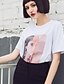 preiswerte T-Shirts für Damen-Damen Freizeit Baumwolle T-shirt Druck / Frühling / Sommer