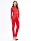 cheap Women&#039;s Jumpsuits &amp; Rompers-Women&#039;s Backless Solid Patchwork Hot Fix Rhinestone Mesh Backless JumpsuitsSexy / Casual Round Neck Long Sleeve