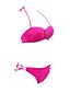 levne Bikini a plavky-Dámské Tankini Jednobarevné Nylon Spandex,Halter Jednolitý
