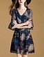cheap Women&#039;s Dresses-Women&#039;s Going out Street chic Flare Sleeve A Line Dress - Print Printing Mini V Neck