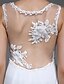 זול שמלות כלה-בתולת ים \ חצוצרה צווארון V שובל קורט שיפון שמלות חתונה עם אפליקציות על ידי LAN TING BRIDE®