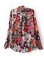 cheap Plus Size Tops-Women&#039;s Shirt Floral Square Neck Daily Going out Long Sleeve Tops Casual Vintage Punk &amp; Gothic Red