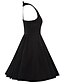 cheap Vintage Dresses-Women&#039;s Daily Vintage A Line Dress - Solid Colored Halter Neck Summer Black L XL XXL