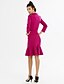 cheap Women&#039;s Dresses-Women&#039;s Ruffle Plus Size Party Street chic Bodycon Trumpet / Mermaid Dress - Solid Colored Ruffle Stand Spring Fuchsia