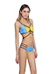 preiswerte Bikinis und Bademode-Damen Muster Halter Blau Bikinis Bademode Badeanzug - Einfarbig S M L Blau