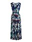 cheap Women&#039;s Dresses-Women&#039;s Going out Swing Dress Pleated Print Spring Cotton Blue One-Size