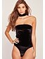 cheap Basic Women&#039;s Tops-Women&#039;s Going out Club Sexy Solid Strapless Bodysuit,Slim Sleeveless Spring Summer Velvet