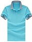 abordables polo classique-Homme POLO T Shirt golf Lettre Couleur Pleine Col Col de Chemise Blanche Noir Gris Rose Claire Bleu Marine Manches Courtes Grande Taille du quotidien Brodée Hauts Coton / Eté / Eté