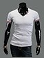 cheap Men&#039;s Tees &amp; Tank Tops-Men&#039;s Plus Size Solid Colored Fashion T-shirt - Cotton Daily V Neck Black / Dark Gray / Gray / Summer / Short Sleeve