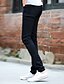 tanie Chinosy-Męskie Szczupła Typu Chino Spodnie Solidne kolory Pełna długość Codzienny Bawełna Czarny Elastyczny