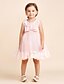 cheap Flower Girl Dresses-Princess Short / Mini Flower Girl Dress - Polyester Tulle Sleeveless Scoop Neck with Bow(s)