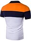 cheap Classic Polo-Men&#039;s Collar Polo Shirt Golf Shirt Tennis Shirt Color Block Collar Shirt Collar White Gray Navy Blue Short Sleeve Plus Size Daily Weekend Mixed Color Slim Tops Cotton Active Business Casual / Summer