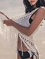 ieftine Bikini &amp; Costume Baie-Dame Poliester Viscoză Solid Bustieră,Șal Costume de Baie Solid Alb