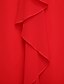 billiga Aftonklänningar-slida / kolumn vacker rygg bröllopsgäst formell aftonklänning illusion hals halv ärm golvlängd chiffong med drapering applikationer